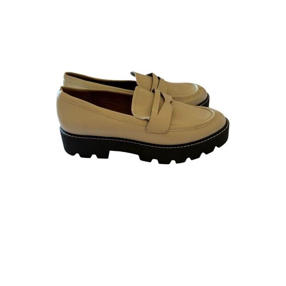 Franco Sarto Womens Beige Leather Round Toe Slip On Loafers Shoes Size 8.5 - Picture 4 of 14